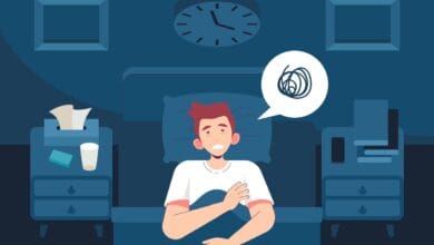 person facing difficulty in sleeping