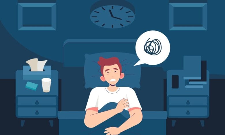 person facing difficulty in sleeping